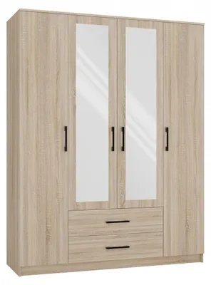 Produktbild von Topeshop ROMANA 160 SON, Eiche, Garderobe, 11 Regale, 4 Tür(en), Eiche, Partikelbord
