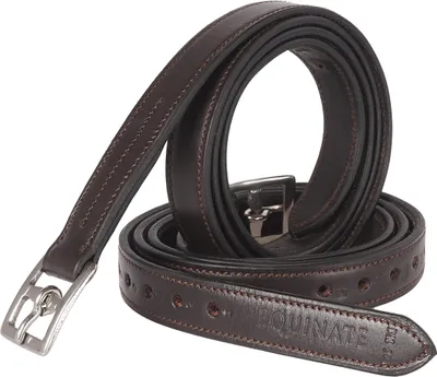 Produktbild von Equinate Leder Steigbügelriemen Superior mit Edelstahlschnallen Braun 160 cm