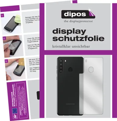 Produktbild von Schutzfolie für Samsung Galaxy A21 Rückseite Display Folie klar
