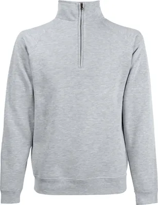 Produktbild von Fruit Of The Loom Herren Sweatshirt mit Reißverschluss bis zur Brust BC358 (L) (Grau)