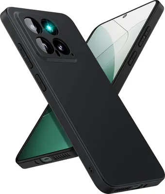 Immagine prodotto di Custodia in silicone per Xiaomi 14 Cover protettiva nero opaco Backcover Custodia per telefoni cellulari