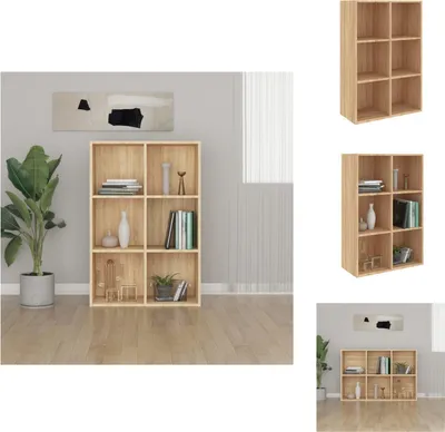 Obrázek produktu pro vidaXL Knihovna/noční stolek Sonoma dub 66x30x97,8 cm materiál na bázi dřeva - Knihovny a regály