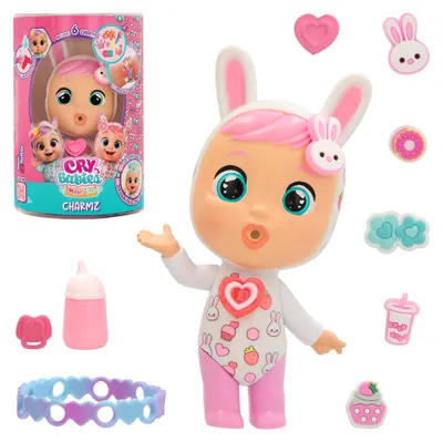 Image de Cry Babies Magic TEARS CHARMZ Coney : Figurines miniatures à collectionner. 8 poupées-bébés avec des charms