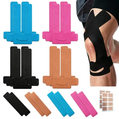 Produktbild von 16 Stück vorgeschnittenes Kinesiotape für Knie