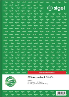 Produktbild von SIGEL Kassenbuch EDV A4 2x40 Blatt selbstdurchschreibend