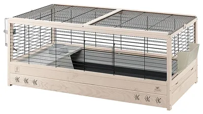 Productafbeelding van Ferplast Konijnenkooi Arena 120 hout voor konijn en cavia 125x64,5x51CM