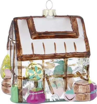 Produktbild von Christbaumschmuck Glas Gewächshaus Garten 11.5cm Bunt