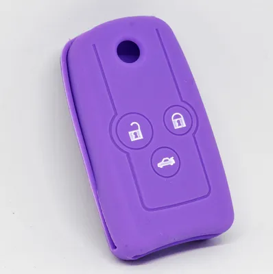 Produktbild von Auto Schlüssel Hülle Silikon Schutz Cover Lila kompatibel mit Honda Accord Jazz Civic CR-V 3 Tasten Klappschlüssel