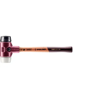 Produktbild von Halder Schonhammer Durchmesser 50mm 1140g Simplex mit Schlageinsatz Super-Kunststoff weiß - 3027050