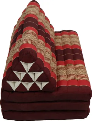 Immagine prodotto di Fine Asianliving cuscino thailandese cuscino triangolare 3 strati riempimento kapok XXXL 80x190cm Cuscino thailandese tappetino meditazione materasso kapok 301-N08