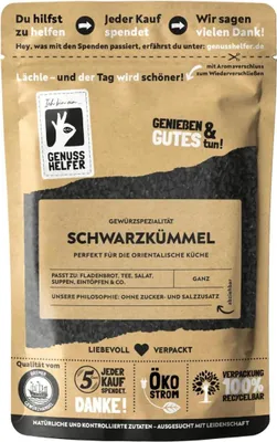 Produktbild von Schwarzkümmel, ganz, Schwarzkümmelsamen zum Kochen, 100g