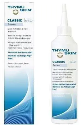 Productafbeelding van Thymuskin Classic Serum tegen haaruitval, geschikt voor normale tot vette hoofdhuid, 200 ml oplossing