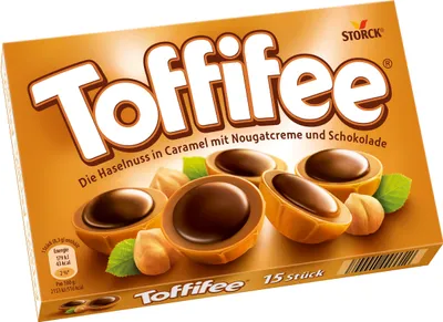 Produktbild von Toffifee lieskové oriešky v karameli s nugátovým krémom a čokoládou 125g