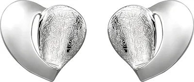Produktbild von JOBO Ohrstecker Herz 925 Sterling Silber eismatt Ohrringe Silberohrringe