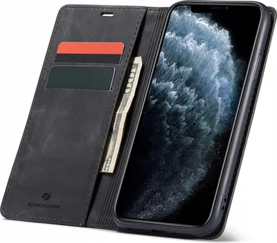 Immagine prodotto di SPACECASE Custodia flip a portafoglio per iPhone 11 Pro Nero