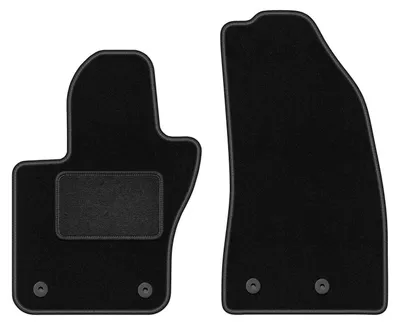 Produktbild von Velours-Fußmatten Vorne passend für Jeep Renegade (SUV, Bj. 2014-2019) –  schwarz, passgenau, mit Befestigungen set 2 Stk. - STANDARD