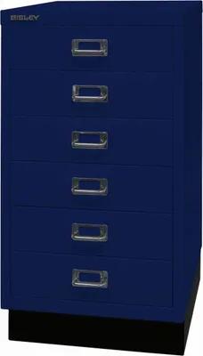 Produktbild von BISLEY MultiDrawer™ L29A36S Schubladenschrank oxfordblau 6 Schubladen 34,9 x 43,2 x 67,0 cm