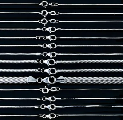 Produktbild von Silberkette Schlangenkette Länge 38cm - Breite 1,1mm - 925 Silber