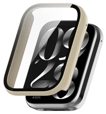 Produktbild von Smartwatch Hülle + Schutzglas für Xiaomi Smart Band 10 Pro Schutz 9H Weiß