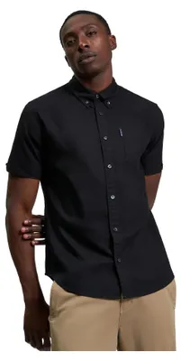 Produktbild von Ben Sherman - Hemd für Herren, Oxford-Stil, kurzärmlig BK126 (S) (Schwarz)