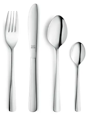 Produktbild von Amefa 24-tlg. Besteckset RIVA 24-teilig silberfarben gerommelt