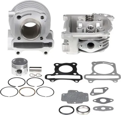 Imagen del producto de Conjunto de cilindro y culata de 50cc, con diámetro de 39mm (válvulas de 69,5mm de longitud) (con tecnología SLS), para motores de 4 tiempos de origen chino, modelos GY6, Kymco 139QMB, 139QMA y Citome