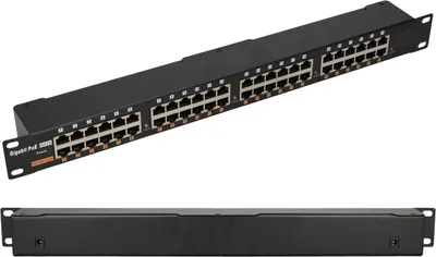 Produktbild von Extralink 24 Port Gigabit PoE Injektor 24x 1000Mb/s RJ45, Netzwerkschrank montage Serverzubehör