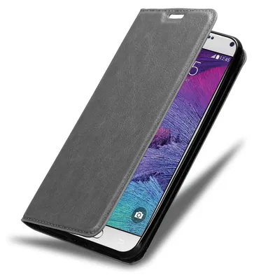 Immagine prodotto di Cadorabo custodia per Samsung Galaxy NOTE 4 cover protettiva in grigio custodia per cellulare cover chiusura magnetica