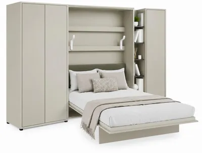 Produktbild von Furniture24 Schrankwand Mit Elektrischem Schrankbett Bed Concept 140X200