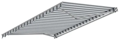 Produktbild von Spettmann STAR FIX Gelenkarmmarkise Kurbel 400x250 cm Silber Anthrazit / Grau