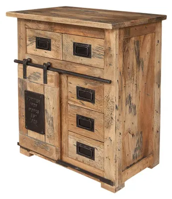 Immagine prodotto di MASSIVMOEBEL24 | RAILWAY #111 Comò in legno di mango - laccato / natur 70x45x85
