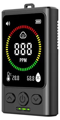 Obrázek produktu pro Přenosný detektor oxidu uhelnatého, dobíjecí alarm s digitálním displejem pro domácnosti, garáže a kanceláře