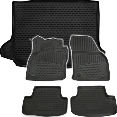 Produktbild von Gummi Kofferraumwanne + Fußmatten Set für Audi Q2, Bj. 6/2016-