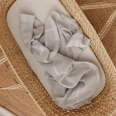 Immagine prodotto di Muminky | Copertina per neonati LULU - 100x100 cm - Grigio - 100% cotone - Traspirante e morbida