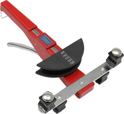 Obrázok produktu pre Ohýbačka rúrok – sada račňových kľúčov 7 v 1 – ručná – 6–22 mm – s rezačkou rúrok – pre klimatizáciu/chladničky, meď a hliník – červená