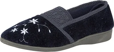 Produktbild von Zedzzz Damen Joanna Hausschuhe DF1319 (4 UK/37 EU) (Marineblau)