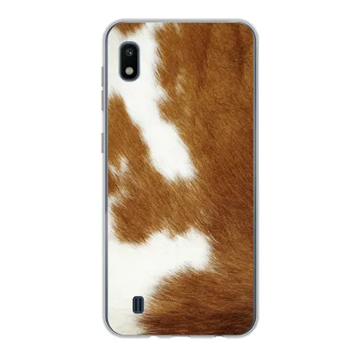 Produktbild von MuchoWow® Handyhülle Schutzhülle Hülle für Samsung Galaxy A10 Eine melierte Kuhhaut Silikon Softcase Handy Hülle - Schutzhülle