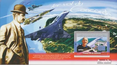 Produktbild von Briefmarken Guinea 2009 Mi Block 1703 (kompl. Ausgabe) postfrisch Erstflug der Concorde