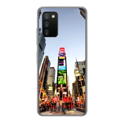 Produktbild von MuchoWow® Handyhülle Schutzhülle Hülle für Samsung Galaxy A03s New York - Nacht - Platz Silikon Softcase Handy Hülle - Schutz