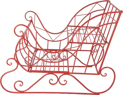 Immagine prodotto di Slitta di Natale Clayre & Eef Grande 90x51x68 cm Metallo Rosso