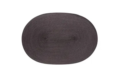 Immagine prodotto di Continenta Tischset Oval, Platzset, Platzdecke, Platzmatte, Untersetzer, Kunststoff, 45 x 31 cm, Anthrazit, 6613