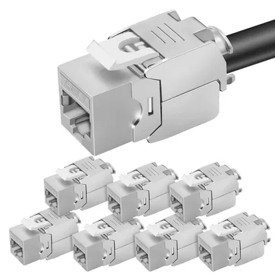 Produktbild von Set mit 8 RJ45-Netzwerkverbindern, Cat7