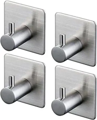 Produktbild von Selbstklebende Bilderrahmenhalter in Silber - Klebendes Bilderrahmenanbringen - Bilderrahmenbefestiger - Selbstklebende Kunstwerkbefestigung