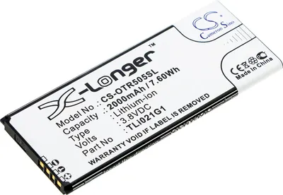 Produktbild von TECHTEK Akku Kompatibel mit [Alcatel] 5005R, Insight, Insight 5005R Ersetzt TLi021G1