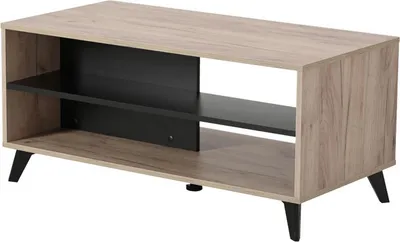 Image de Priola - Table basse, 102x50x47h cm Chêne Brun, avec Pieds