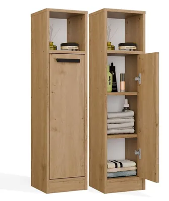 Obrázek produktu pro Úzká koupelnová skříňka JATVARA - dub artisan