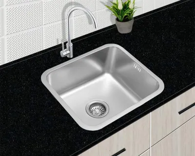 Obrázek produktu pro Preero- 55x45cm, kuchyňský dřez z nerezové oceli 304, tloušťka materiálu: 0,8 mm, malý dřez, vestavný dřez, čtvercový, kempingový dřez, venkovní, 1 miska