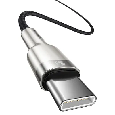 Obrázok produktu pre Kábel USB-C - USB-C Cafule Metal Data Power Delivery 100W 2m - čierny