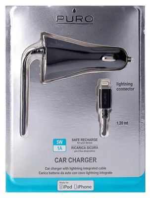 Produktbild von PURO CHAPLT1BLK, Auto, Zigarettenanzünder, 5 V, 1 A, 1,2 m, Schwarz