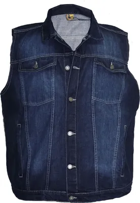 Produktbild von Übergrößen Jeansweste ABRAXAS Blau Stonewash 3XL